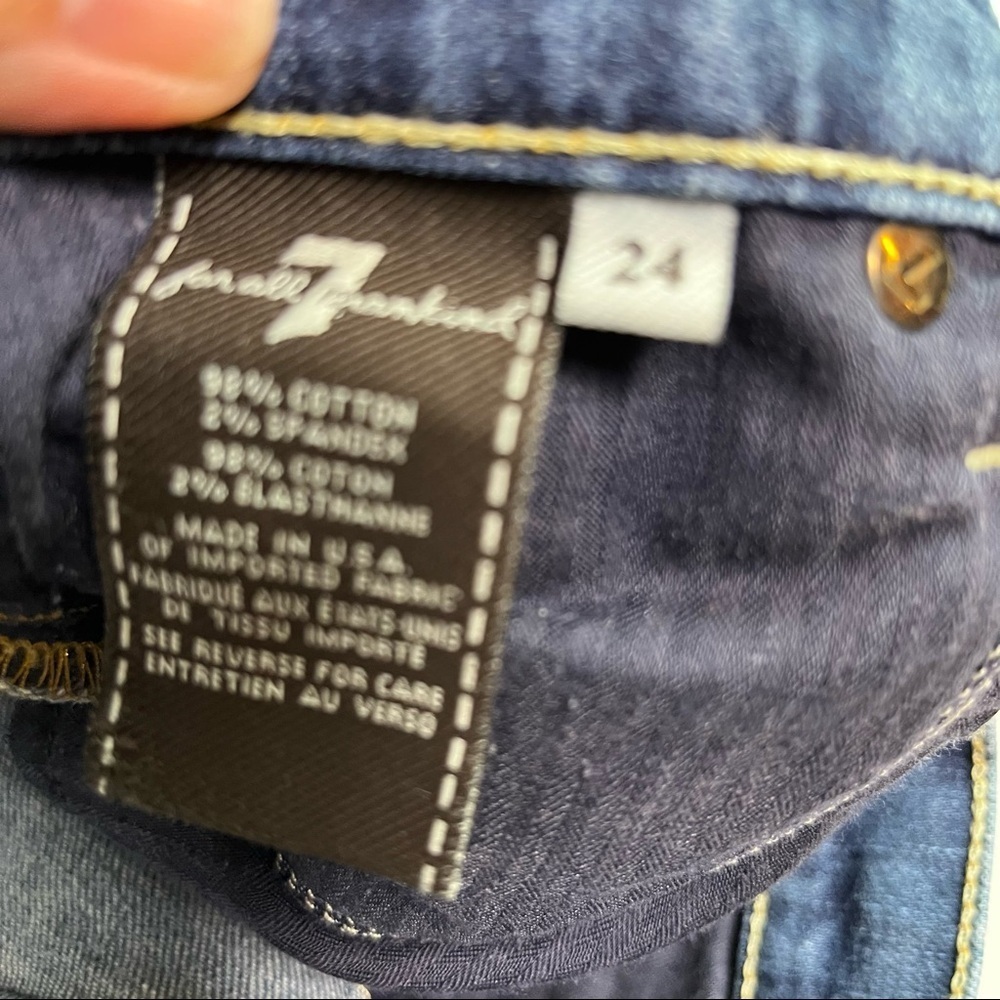 7 For All Mankind Sashiko Josefina Skinny Boyfriend Jeans Distressed 24 (28)* - Picture 8 of 8